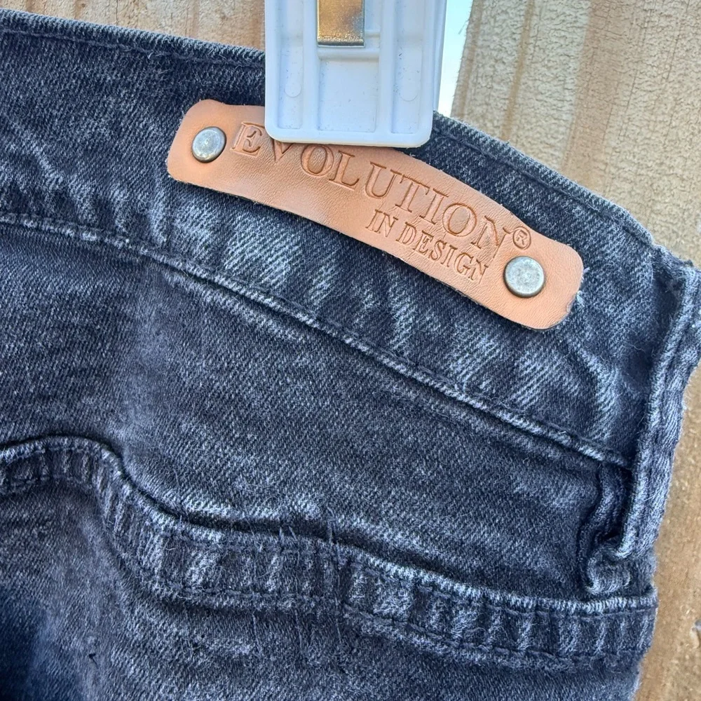 Evolution In Design Black Distressed Jeans Men’s Size 36/32 Slim Fit - Picture 5 of 12